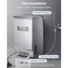VEVOR Machine à Glaçons Commerciale 36 kg/24 h Capacité de Stockage de 6 kg, Pour Restaurant Bar Café Bureau Maison, Appareil à 