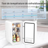 YASHE Mini réfrigérateur, 6 litres/8 canettes 220-240 V AC/DC Réfrigérateur thermoélectrique portable pour chambre à coucher, so
