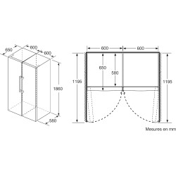 Bosch KSV36VLDP Série 4 - Réfrigérateur, pose-libre, éclairage LED