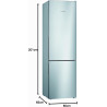 Bosch KGV39VLEAS Série 4 - Réfrigérateur combiné, pose-libre, éclairage LED