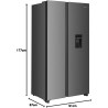 GEDTECH Réfrigérateur multi-portes GSBS510IXT 510L (324L + 181L) - Inox