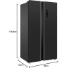 GEDTECH Réfrigérateur multi-portes GSBS510BL 510L (324L + 181L) - Distributeur d'eau - Noir
