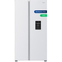 GEDTECH Réfrigerateur américain GSBS510WH 510L (324L + 181L) - No Frost - Blanc