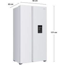 GEDTECH Réfrigerateur américain GSBS510WH 510L (324L + 181L) - No Frost - Blanc