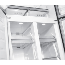 GEDTECH Réfrigerateur multi-portes GMP470IXT 470L (301L + 169L) - Distributeur d'eau - No Frost - Inox