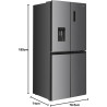 GEDTECH Réfrigerateur multi-portes GMP470IXT 470L (301L + 169L) - Distributeur d'eau - No Frost - Inox