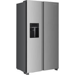 GEDTECH Réfrigérateur Américain GSBSA513IX Side by Side 513L - Distributeur d'eau et machine à glaçons automatique - Inox