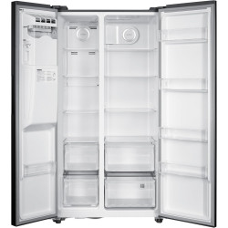 GEDTECH Réfrigérateur Américain GSBSA513IX Side by Side 513L - Distributeur d'eau et machine à glaçons automatique - Inox