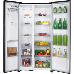 GEDTECH Réfrigérateur Américain GSBSA513DX Side by Side 513L - Distributeur d'eau et machine à glaçons automatique