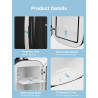 FOHERE Mini Frigo de Chambre 5 Litres/ 6 Canettes, Petit Frigo Thermoélectrique CA/CC, Cosmetique, Mini Réfrigérateurs pour Bois