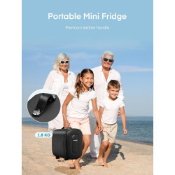 FOHERE Mini Frigo de Chambre 5 Litres/ 6 Canettes, Petit Frigo Thermoélectrique CA/CC, Cosmetique, Mini Réfrigérateurs pour Bois