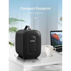 FOHERE Mini Frigo de Chambre 5 Litres/ 6 Canettes, Petit Frigo Thermoélectrique CA/CC, Cosmetique, Mini Réfrigérateurs pour Bois