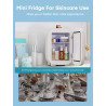 FOHERE Mini Frigo de Chambre 5 Litres/ 6 Canettes, Petit Frigo Thermoélectrique CA/CC, Cosmetique, Mini Réfrigérateurs pour Bois