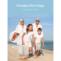 FOHERE Mini Frigo de Chambre 5 Litres/ 6 Canettes, Petit Frigo Thermoélectrique CA/CC, Cosmetique, Mini Réfrigérateurs pour Bois
