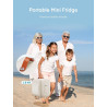 FOHERE Mini Frigo de Chambre 5 Litres/ 6 Canettes, Petit Frigo Thermoélectrique CA/CC, Cosmetique, Mini Réfrigérateurs pour Bois