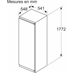 Bosch KIR81NSE0 Série 2 - Réfrigérateur, encastrable, éclairage LED