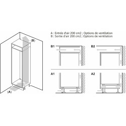 Bosch KIV86VSE0 Série 4 - Réfrigérateur combiné, encastrable, éclairage LED