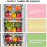 Comfee' RCB169DK2(E) Réfrigérateur avec Congélateur/Hauteur 150 cm/Low Frost/Température Réglable du Réfrigérateur/Lumière LED/1