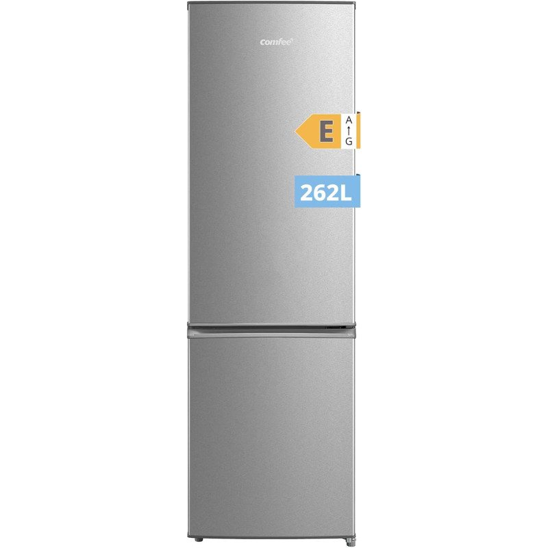 Comfee' RCB359IX2 Réfrigérateur Combiné, 262L(197+65), Grande Capacité, Low Frost, Hauteur 177,3 cm, Faible Bruit 39 dB, Éclaira