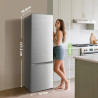 Comfee' RCB359IX2 Réfrigérateur Combiné, 262L(197+65), Grande Capacité, Low Frost, Hauteur 177,3 cm, Faible Bruit 39 dB, Éclaira