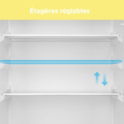 Comfee' RCB359IX2 Réfrigérateur Combiné, 262L(197+65), Grande Capacité, Low Frost, Hauteur 177,3 cm, Faible Bruit 39 dB, Éclaira