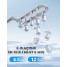 EASYERA Machine à Glaçons, Design Compact et Fin, 12 Kg/24H, 2 Tailles de Glaçons, Machine a Glacons Autonettoyante, Ice Maker P