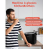 KitchenBrothers Machine a Glacons Professionnel - Machine a Glace Pilée - Machines à Glaçons - Machine a Glacon - Portable Avec 