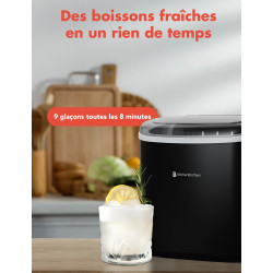 KitchenBrothers Machine a Glacons Professionnel - Machine a Glace Pilée - Machines à Glaçons - Machine a Glacon - Portable Avec 