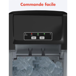 KitchenBrothers Machine a Glacons Professionnel - Machine a Glace Pilée - Machines à Glaçons - Machine a Glacon - Portable Avec 