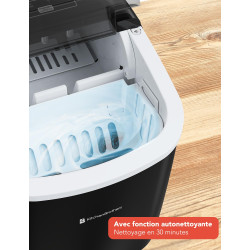 KitchenBrothers Machine a Glacons Professionnel - Machine a Glace Pilée - Machines à Glaçons - Machine a Glacon - Portable Avec 
