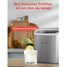 KitchenBrothers Machine a Glacons Professionnel - Machine a Glace Pilée - Machines à Glaçons - Machine a Glacon - Portable Avec 