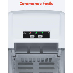 KitchenBrothers Machine a Glacons Professionnel - Machine a Glace Pilée - Machines à Glaçons - Machine a Glacon - Portable Avec 