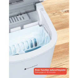 KitchenBrothers Machine a Glacons Professionnel - Machine a Glace Pilée - Machines à Glaçons - Machine a Glacon - Portable Avec 