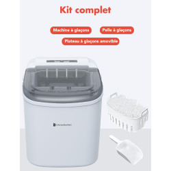 KitchenBrothers Machine a Glacons Professionnel - Machine a Glace Pilée - Machines à Glaçons - Machine a Glacon - Portable Avec 