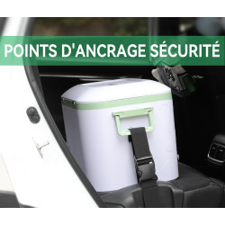 BINGI Glacière Electrique Voiture 12,8L à Compression avec Refroidissement Rapide - Réfrigérateur Portable Jusqu‘à -18°C, 12V/24