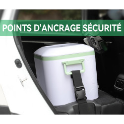 BINGI Glacière Electrique Voiture 18L à Compression avec Refroidissement Rapide - Réfrigérateur Portable Jusqu‘à -18°C, 12V/24V/