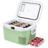 BINGI Compresseur glacière portable 12,8 litres 12/24 V CC et 230 V AC, mini réfrigérateur pour voiture, camion, camping, campin