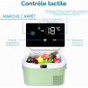 BINGI Compresseur glacière portable 12,8 litres 12/24 V CC et 230 V AC, mini réfrigérateur pour voiture, camion, camping, campin