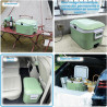 BINGI Compresseur glacière portable 12,8 litres 12/24 V CC et 230 V AC, mini réfrigérateur pour voiture, camion, camping, campin