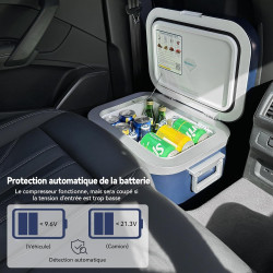 BINGI Glacière Electrique Voiture 18L Réfrigérateur de Voiture à Compression -18°C - +20°C