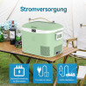 BINGI Glacière Electrique Voiture 18L à Compression avec Refroidissement Rapide - Réfrigérateur Portable Jusqu‘à -18°C, 12V/24V/
