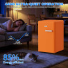 Mini réfrigérateur rétro 72l – silencieux 43 db, design vintage avec led, 7 niveaux de température, pour chambre, bureau, cuisin
