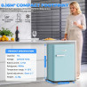 Mini Réfrigérateur Rétro 72L – Silencieux 43 dB, Design Vintage avec LED, 7 Niveaux de Température, pour Chambre, Bureau, Cuisin