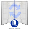 Bomann Réfrigérateur 242L inox VS7316-1-inox, Capacité nette : 242 litres, Éclairage intérieur à DEL, Contrôle de la température