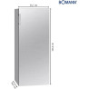 Bomann Réfrigérateur 242L inox VS7316-1-inox, Capacité nette : 242 litres, Éclairage intérieur à DEL, Contrôle de la température
