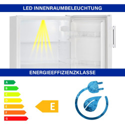 Bomann Réfrigérateur 242L blanc VS7316-1-blanc, Capacité nette : 242 litres, Éclairage intérieur à DEL, Contrôle de la températu