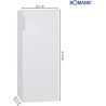 Bomann Réfrigérateur 242L blanc VS7316-1-blanc, Capacité nette : 242 litres, Éclairage intérieur à DEL, Contrôle de la températu