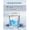 Machine à Glaçons, 12kg en 24h, 9 Glaçons en 6 à 8 Minutes, Blanc Machine a Glacons avec Fonction Autonettoyante, pour la Maison