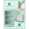 FOHERE Mini Frigo de Chambre 5L/6 Canettes, Frigo Skincare Comestique avec Miroir LED, Fonction Chaud et Froid, Glacière Portabl