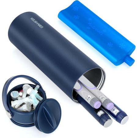 YOUSHARES Pochette Isotherme Insuline, 48H Trousse Isotherme Médicament Voyage pour Diabetique, Bouteille Isotherme pour Stylo I